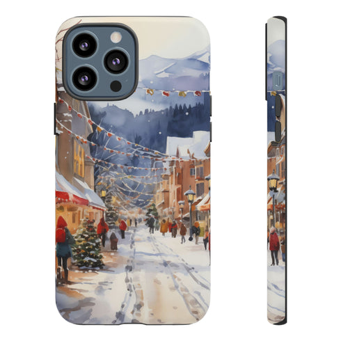 Bustling Victorian Christmas Market - Impact Resistant Phone Case iPhone 13 Pro Max Matte